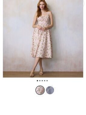 Lauren Conrad Floral Strawberry Midi Sundress